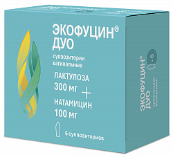 Экофуцин® ДУО суппозитории вагинальные 100 мг